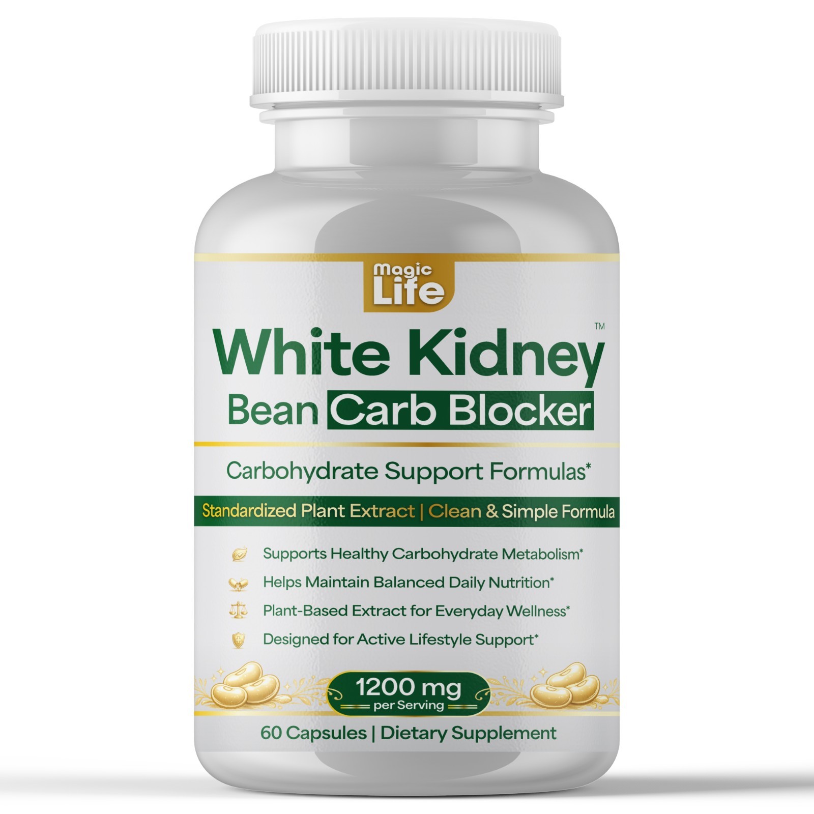 Slim Fat & Carb Blocker, Kidney Bean Extract, Weight Loss Appetite Suppressant