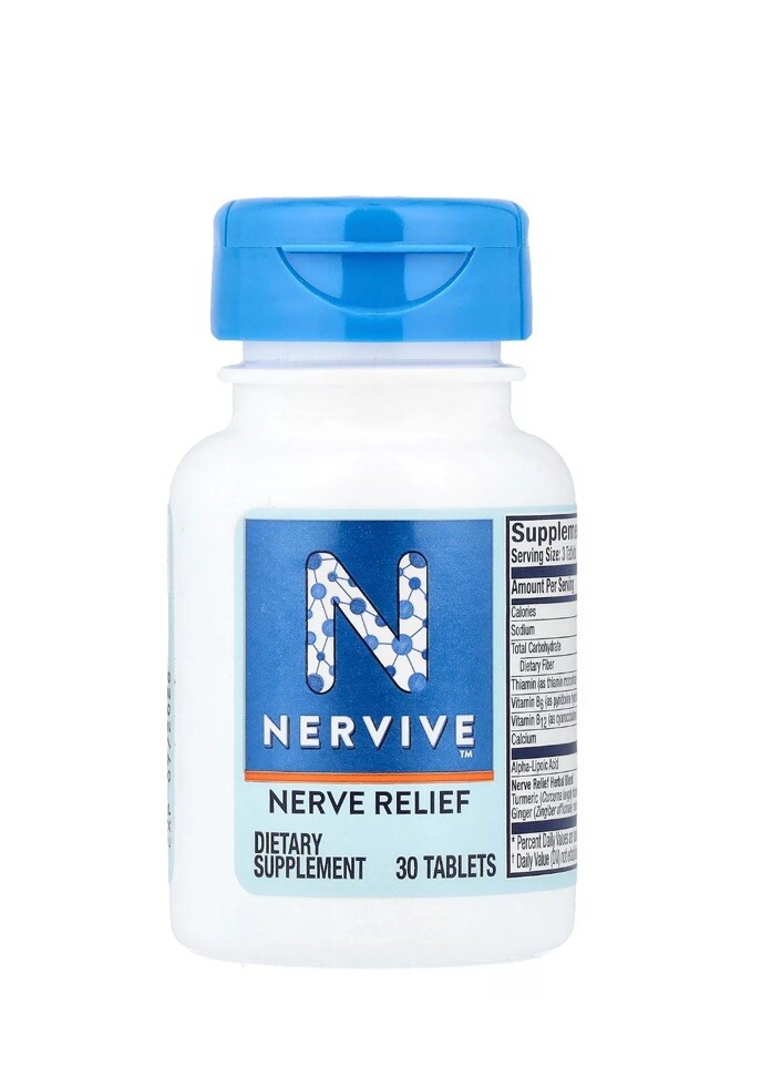 Nervive Nerve Relief, Reduces Nerve Pain & Discomfort, 30 Tablets Exp 03/2027