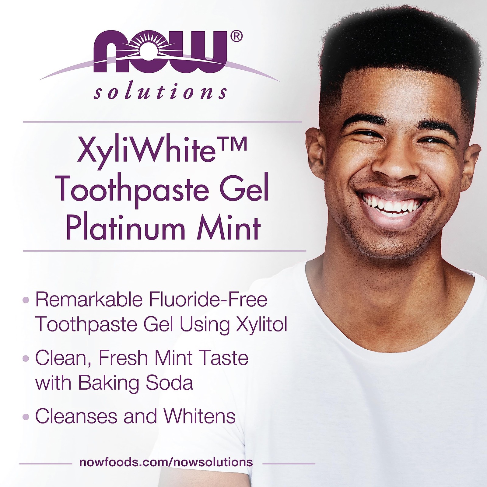 Platinum Mint Toothpaste Gel Whitens Teeth Cleanses Oral Care Fluoride Free NEW
