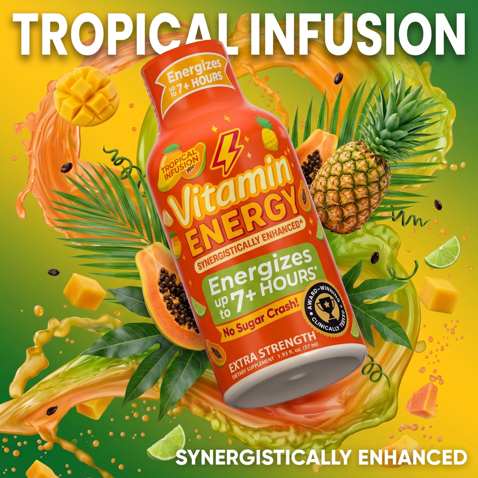 (48 Pack) Vitamin Energy® Focus+ Energy Shots, Clinically Proven
