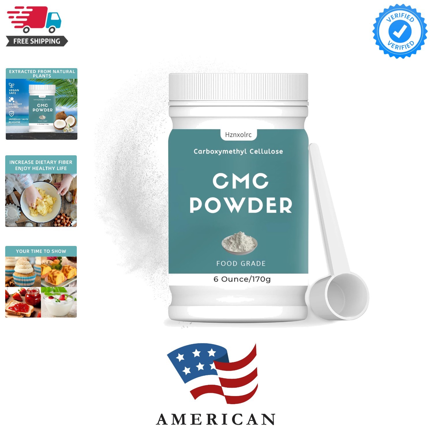 6 oz CMC Powder, 100% Pure, CMC Powder for Fondant, Ice Cream, Cake, Yogurt,…