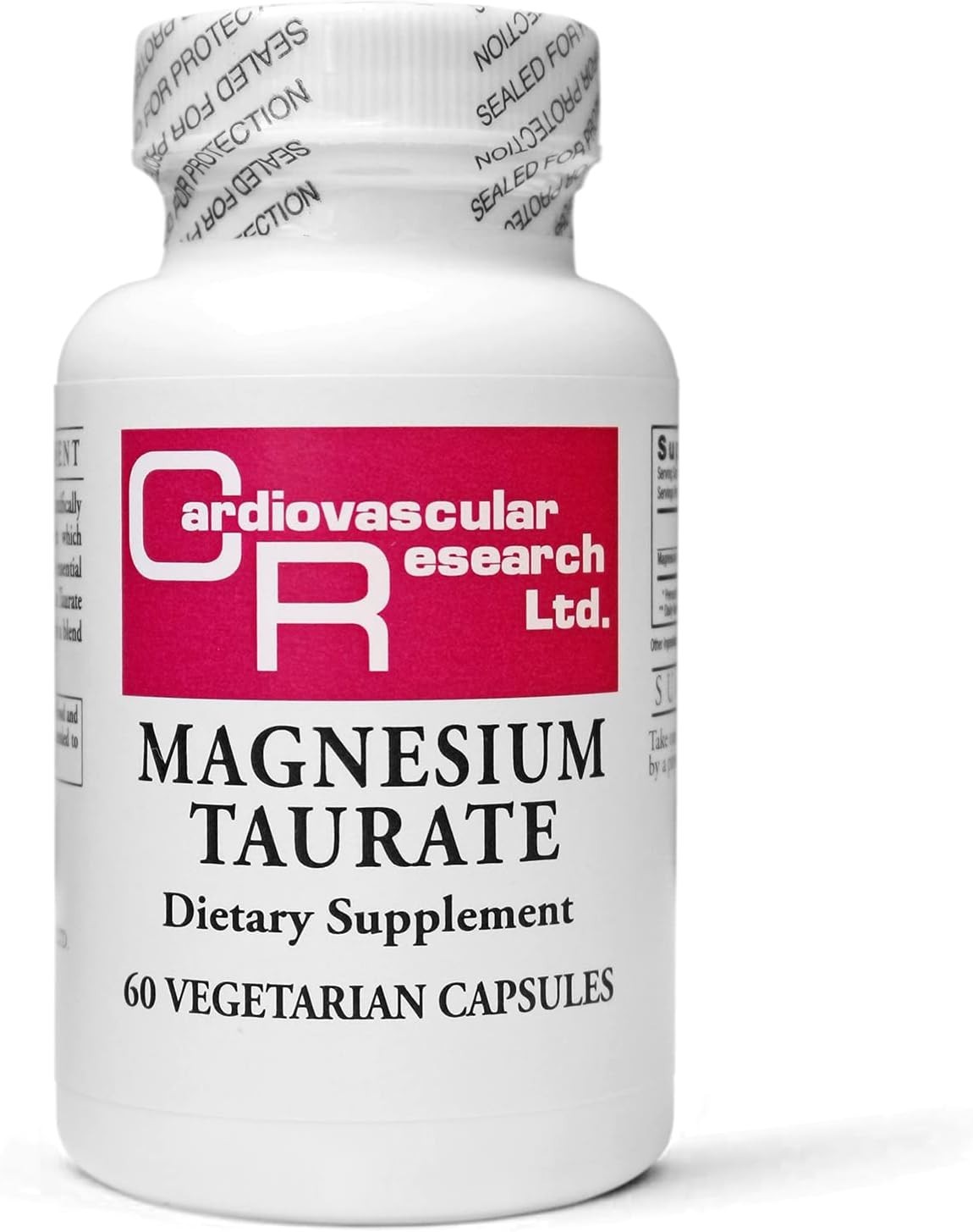 Allergen-Free Magnesium Taurate 125 mg, 60 Capsules for Maximal Bioavailability