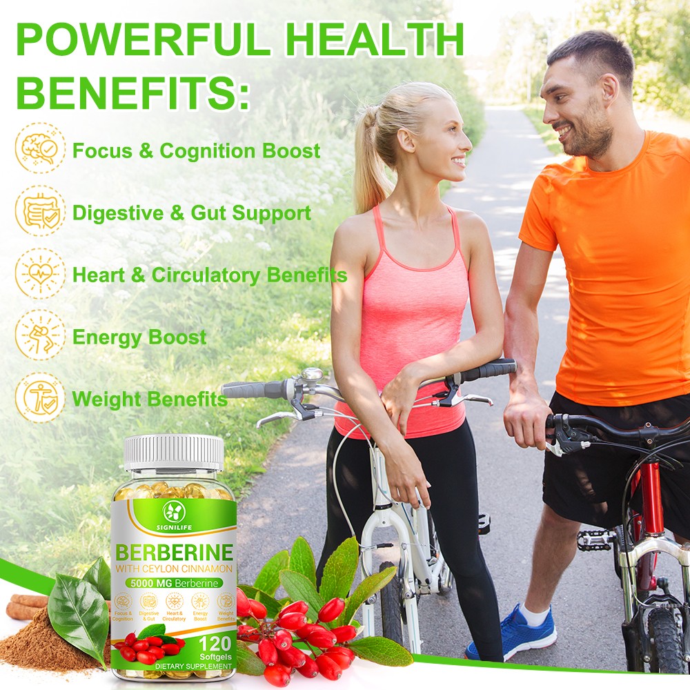 5000mg Premium Berberine HCL High Potency Anti-inflammatory,Blood Sugar Support
