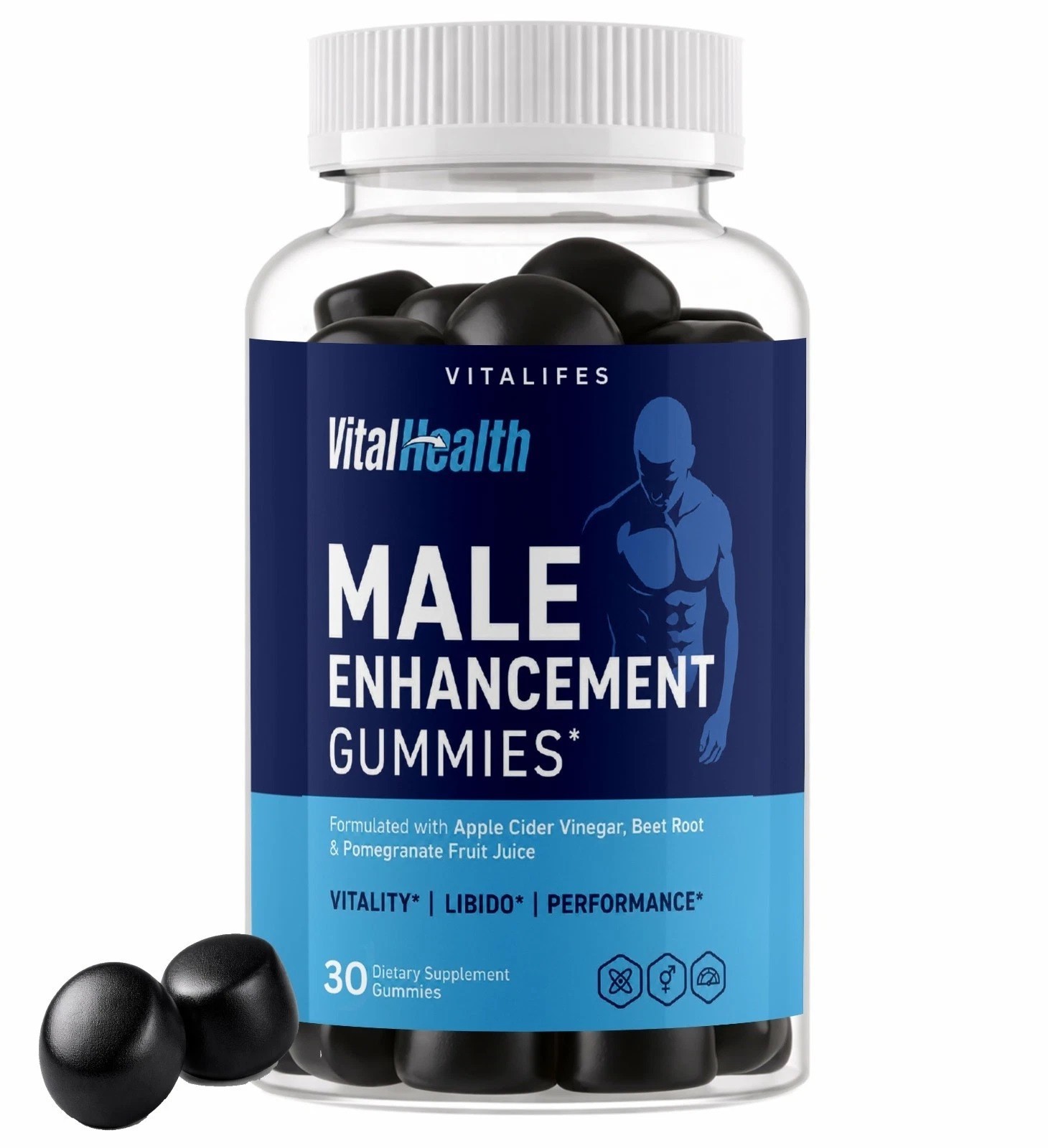 (1 Pack) VitalHealth Gummys Male Health Support Vitamin Vital Health 30 Gummies