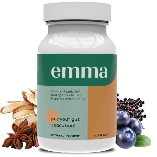 Emma Gut Health Doctors Endorsed Supplement 60 Capsules -Relief from Gas