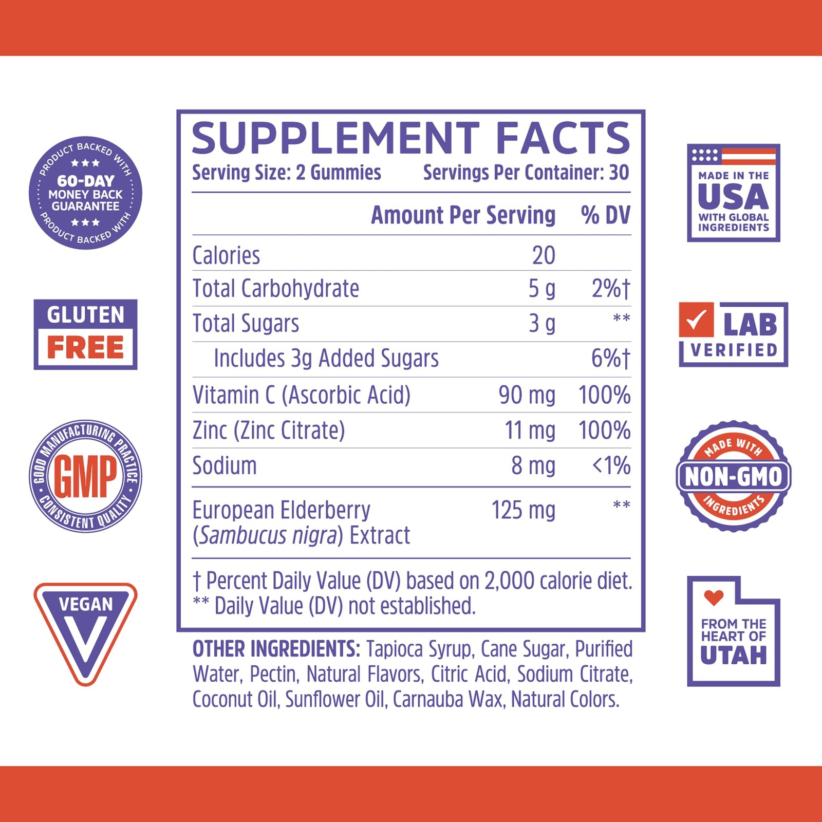 Elderberry Gummies with Vitamin C & Zinc – Daily Immune Support for All Ages
