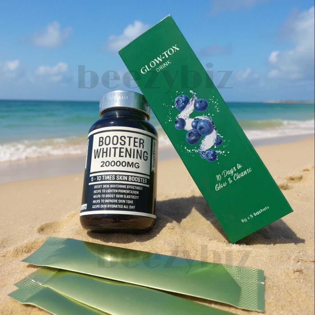 Premier Edition Booster Whitening 20000mg 50 caps skin booster + DEtox drink 8g