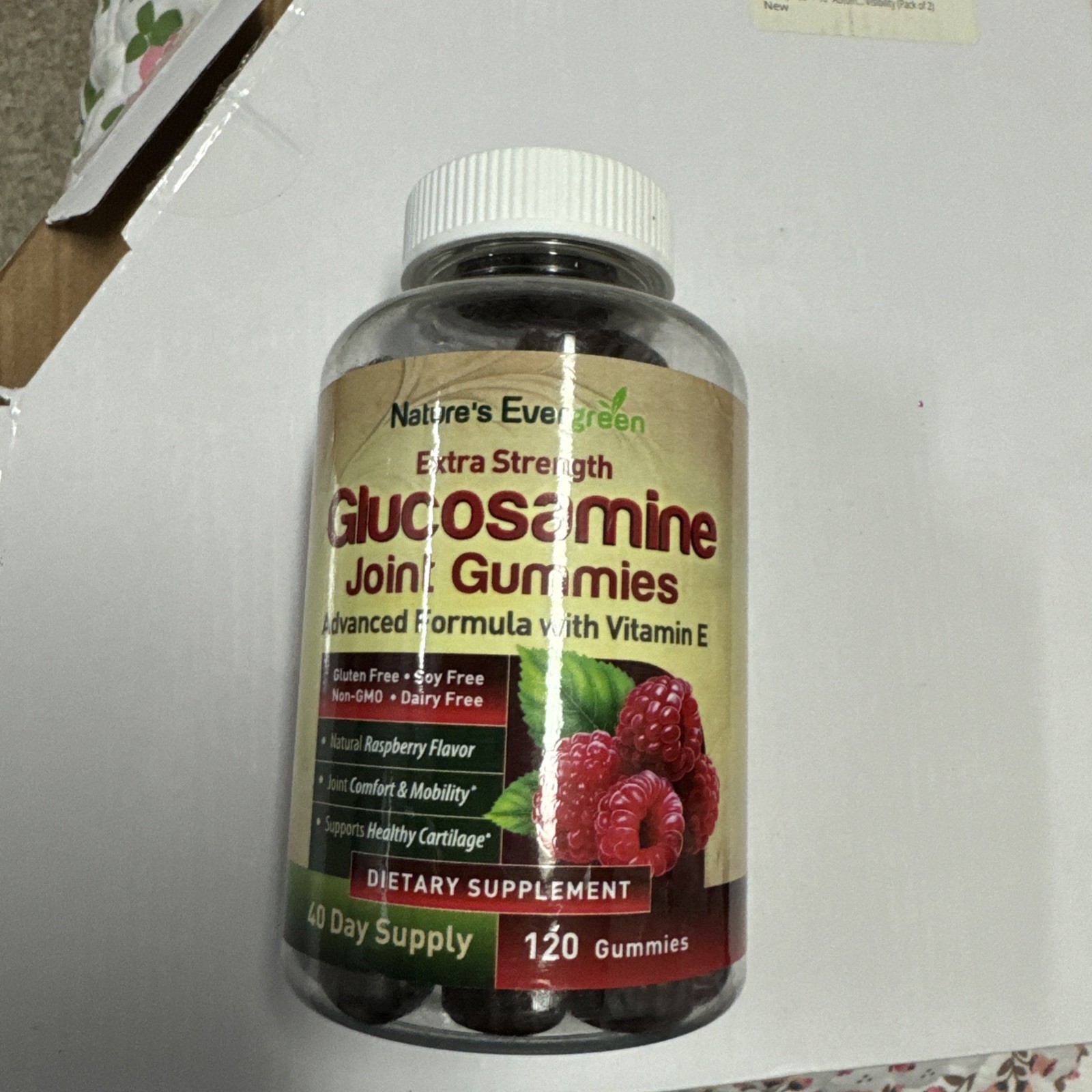 Natures Evergreen Extra Strength Glucosamine Joint Gummies Exp 11/25 Vitamin E