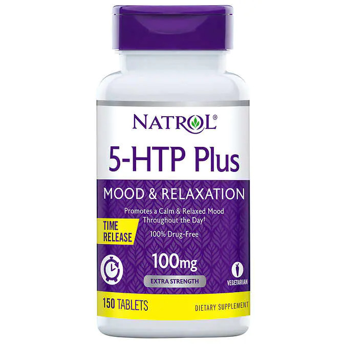 Natrol 5-HTP Plus Mood and Relaxation 100 mg, 150 Time Release Tablets