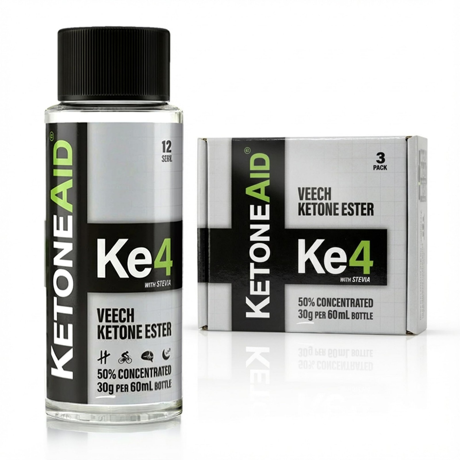 Exogenous Ketone Ester Concentrate – Sugar-Free, Caffeine-Free, 12 Servings x 3