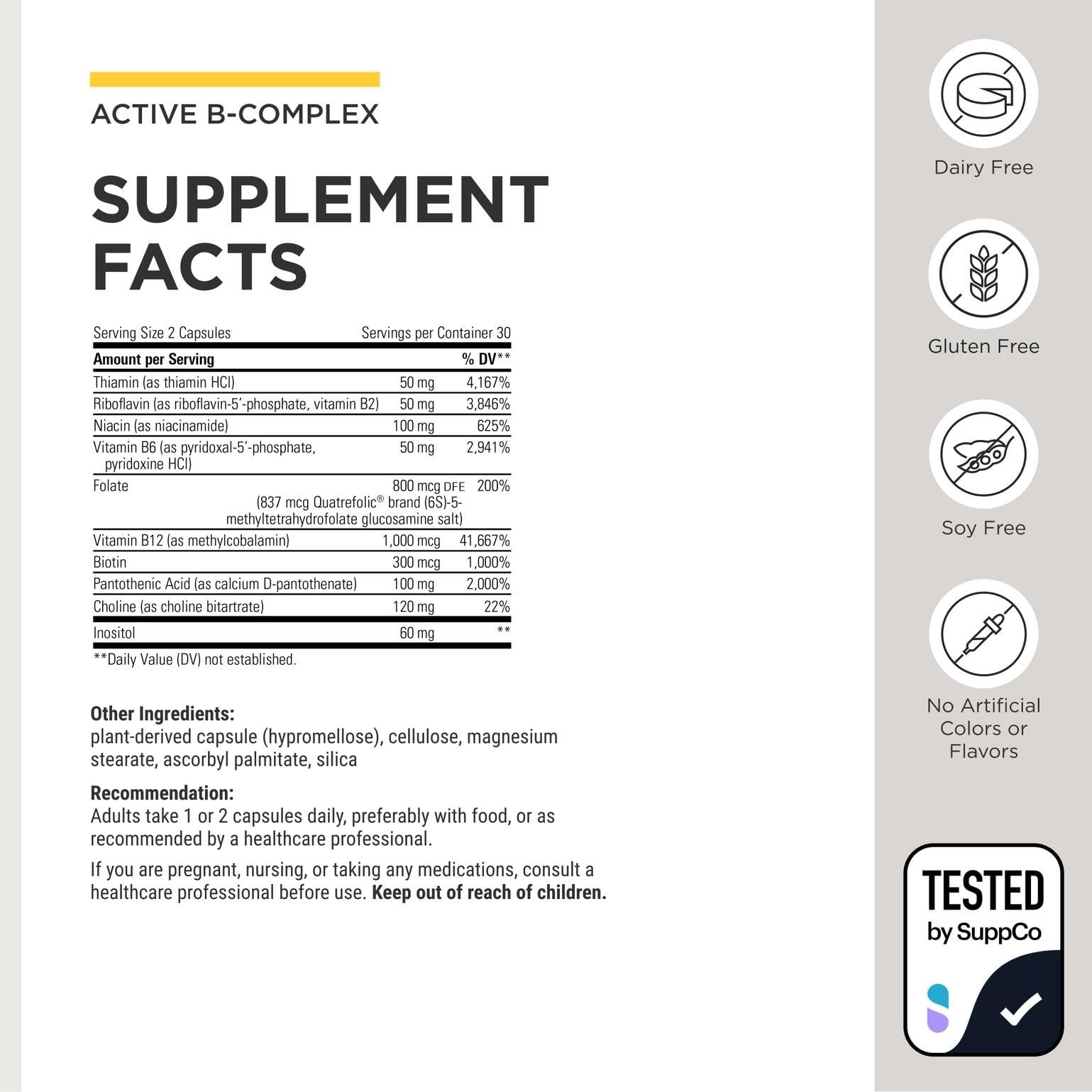 Integrative Therapeutics Active B-Complex – Cellular Energy & Heart Health…