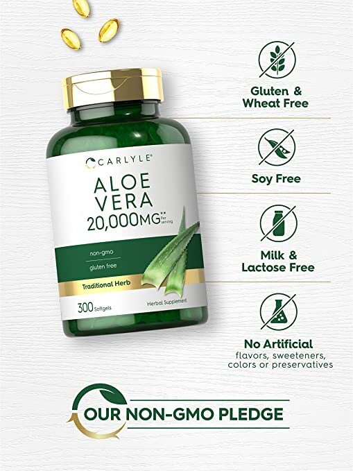Carlyle Aloe Vera Capsules 20,000mg | 300 Softgel Pills
