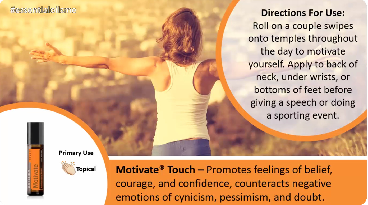 NEW! MOTIVATE TOUCH 10mL Rollerball Essential Oil «Confidence» + TOPPER