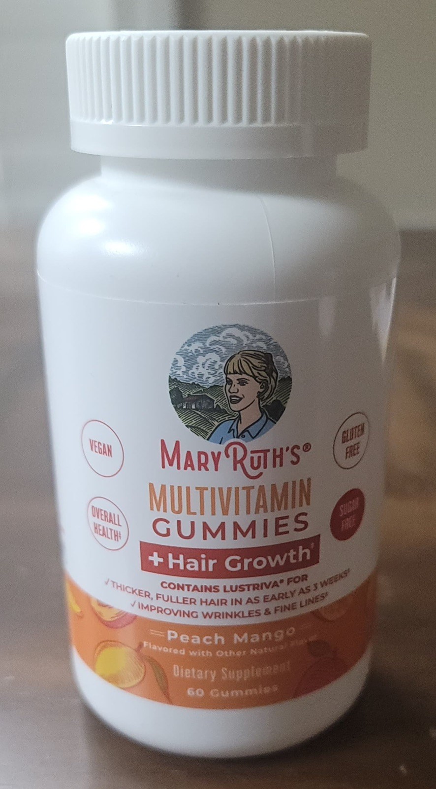 Mary Ruth’s Multi Gummies + Hair Growth – Peach Mango 60 Gummies Exp 6/27