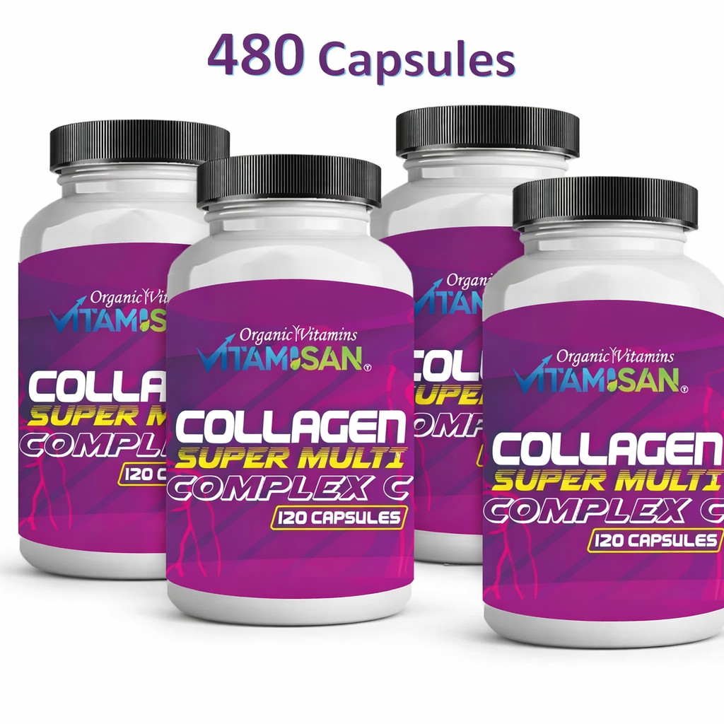 Collagen+Vitamin C,Biotin,Anti-Aging,4x120capsules=480capsules (Hair,Nails,Skin)