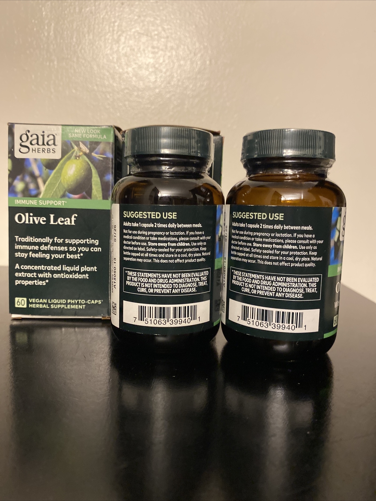 Gaia Herbs~ Olive Leaf~ Immune Defense~ 120 Liquid Phyto Capsules
