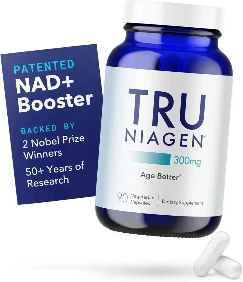 TRU NIAGEN Niagen 300mg – NAD Booster, 2-Pack (90 Servings Each)