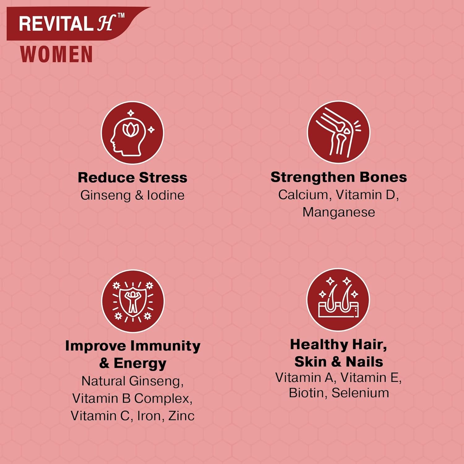 Revital for Women Multivitamins, Calcium, Zinc & Natural Ginseng Pack of 2 x 30s
