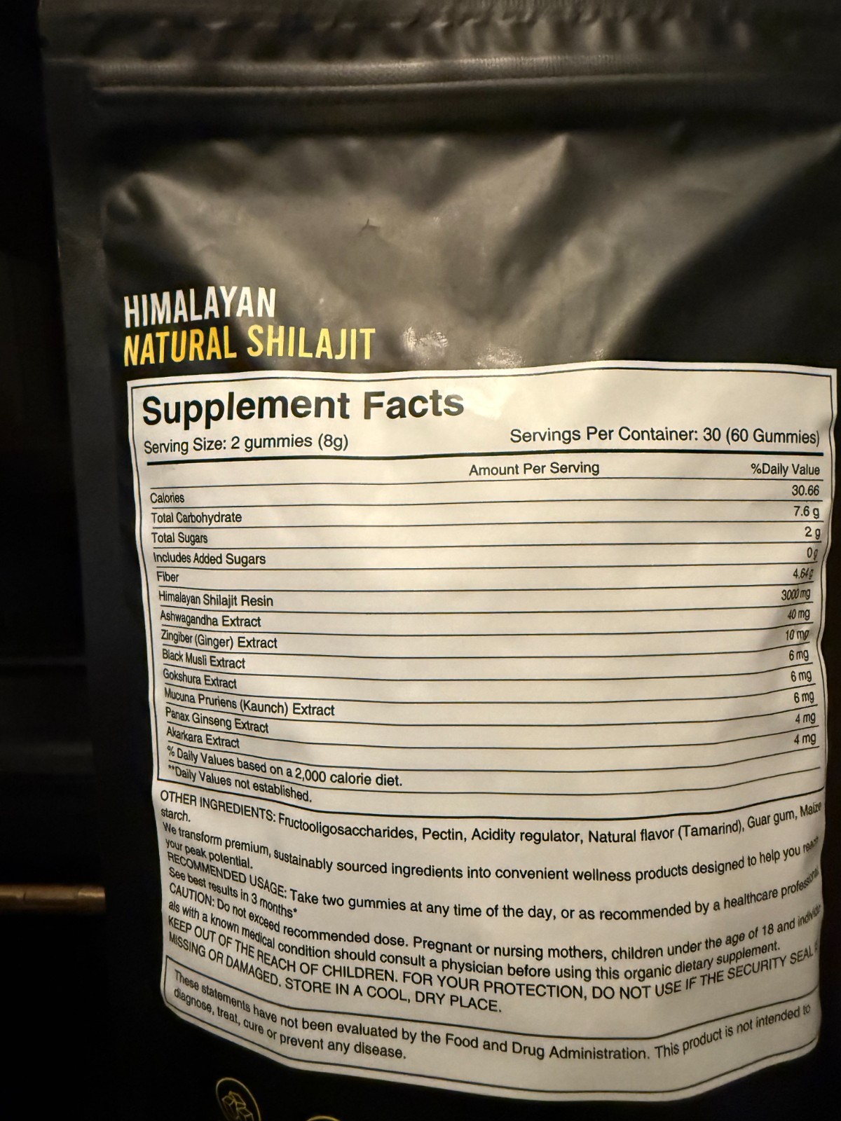 Himalayan Shilajit Herbal Gummies – Natural Mineral Blend – 60 Count