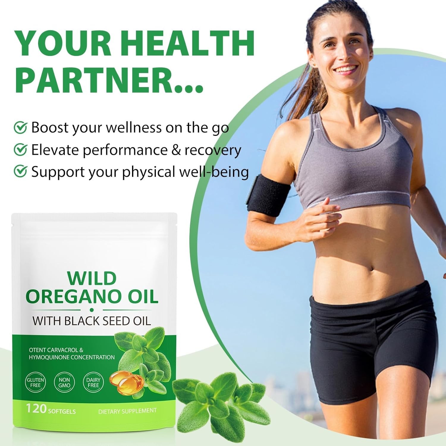 Resilia Oregano Oil Capsules 120 Count 6000mg Oil of Oregano with Black Seed !!!