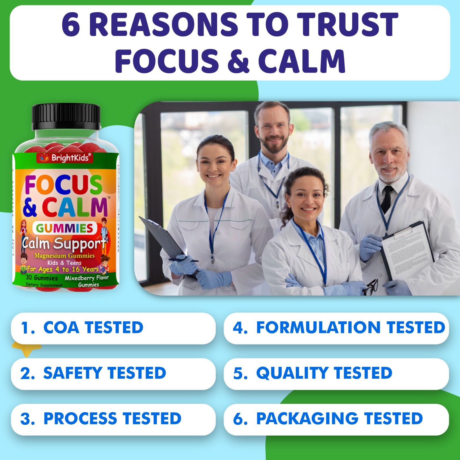 Brain Booster Supplement For Kids & Teens, Support Memory, Kids Vitamin 12/12/25