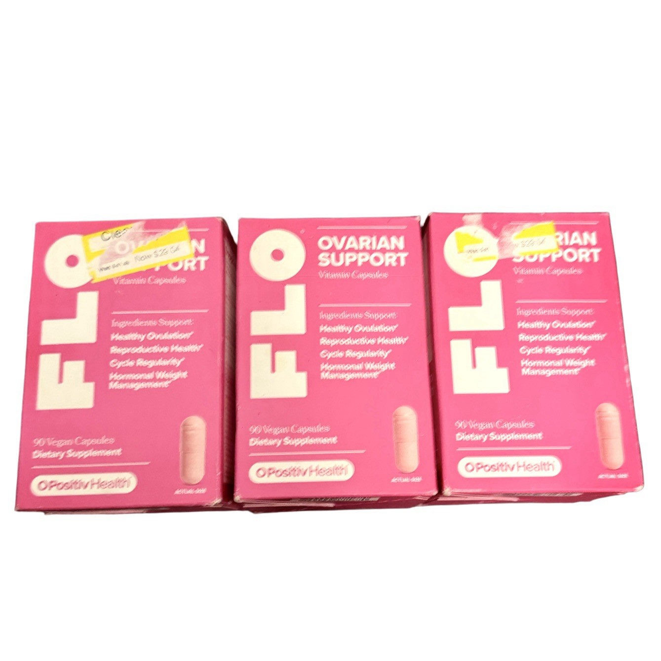 3x FLO Ovarian Support Vitamin 90 Vegan Caps Dietary Supplement Hormone Balance