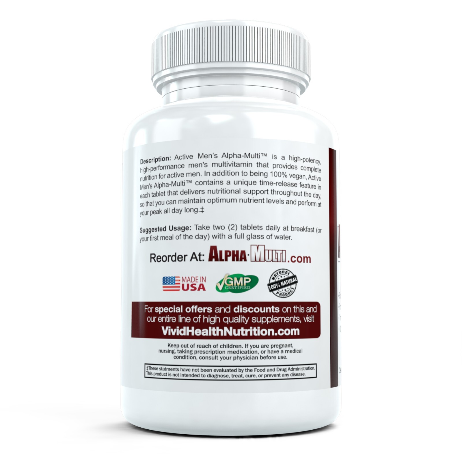 Complete One-A-Day Zinc Multivitamin for Men by Alpha-Multi | Prostate Support