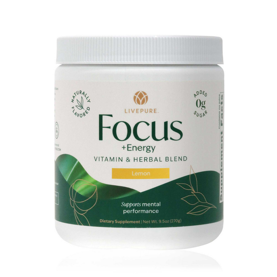 NEW 3X Live Pure Focus + Energy Tub, Lemon Exp 2028