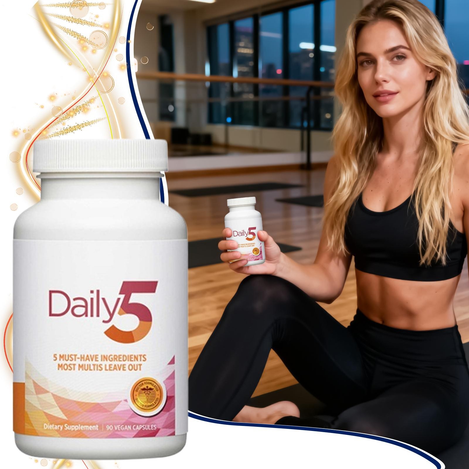 Daily5 90 Vegan Capsules Natural Organic Health Accessory Nutritional Supplemen1
