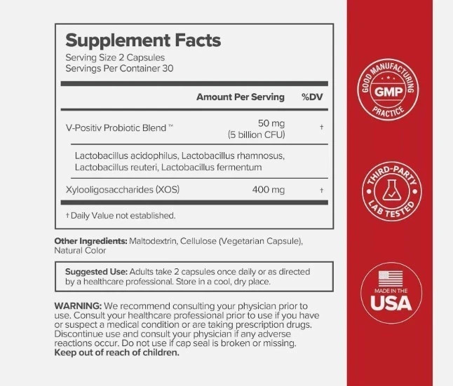 1PACK URO O Positiv Vaginal Probiotics for Women pH Balance w/ Prebiotic New