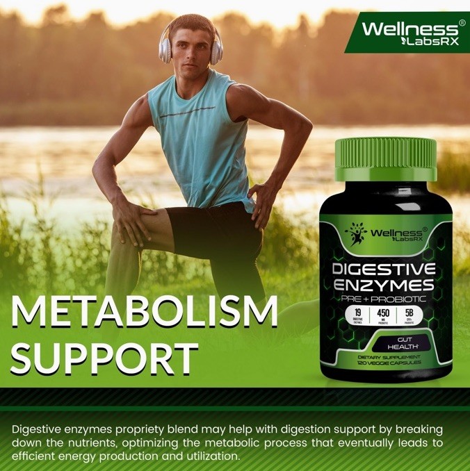 Digestive Enzymes with Probiotics and Prebiotics 450mg, 120, exp 07/26