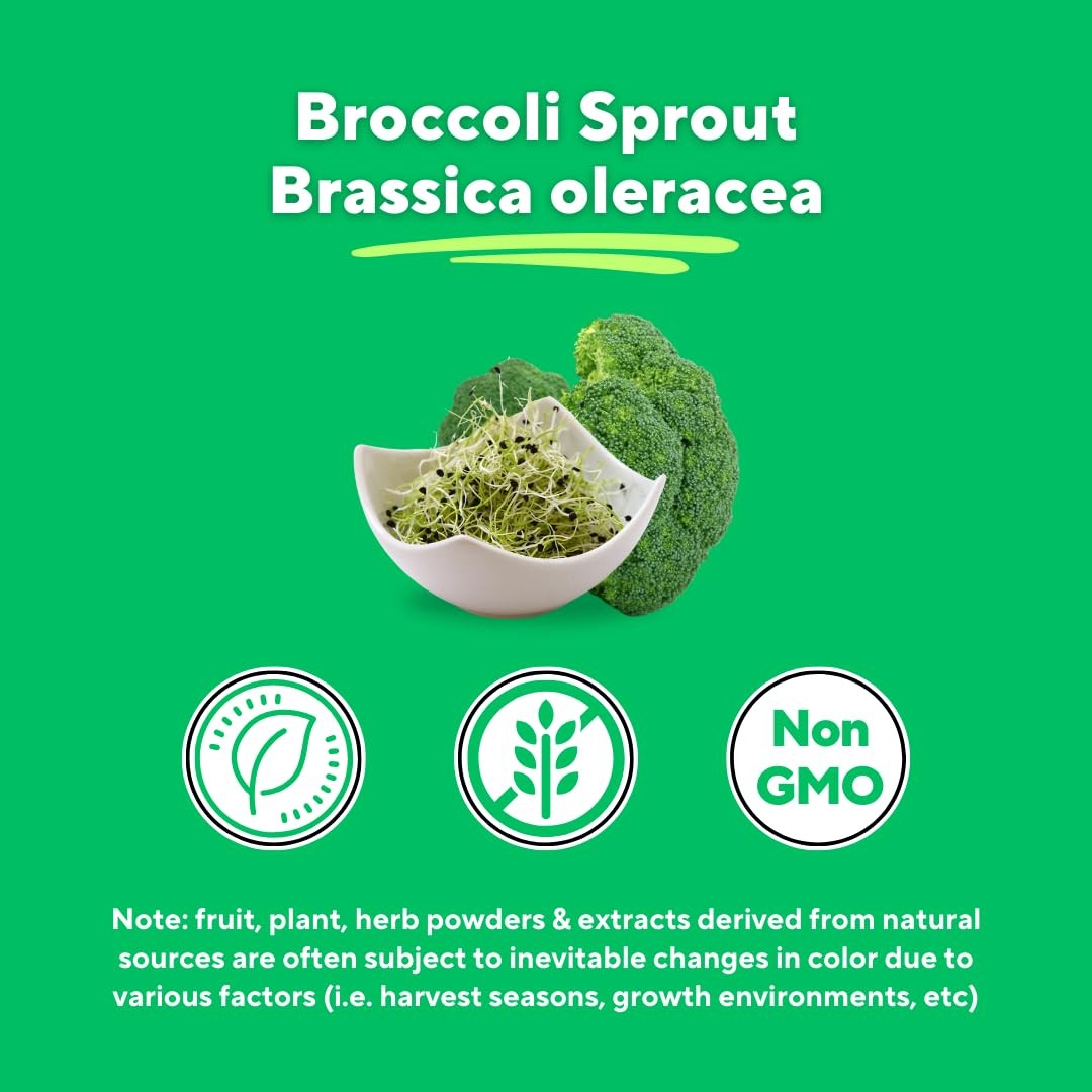 Vitapia Organic Broccoli Sprout Powder For Sulforaphane Antioxidant Brain Skin