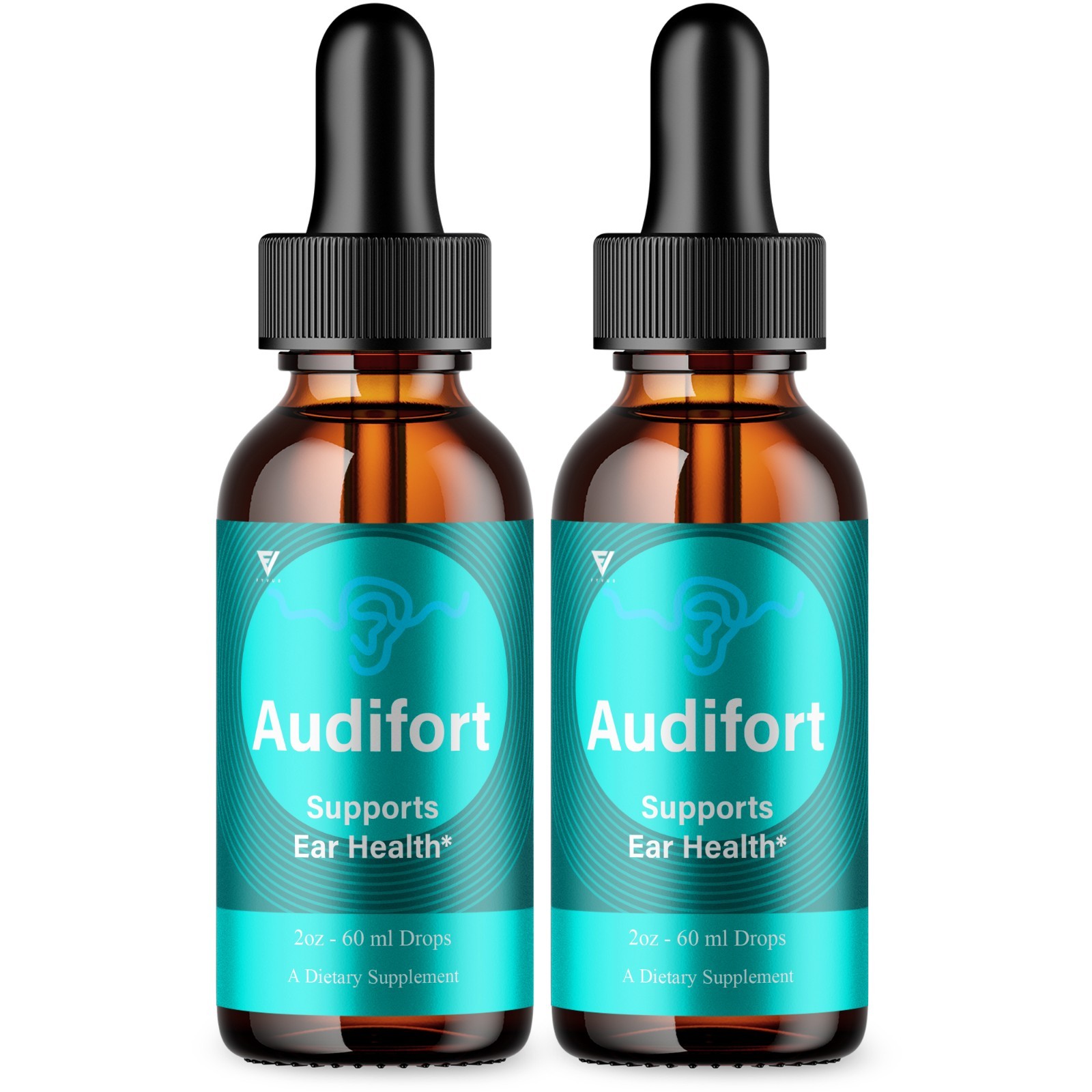 (2 Pack) Audifort Advanced Tinnitus Drops, Audifort Max Hearing Formula (4oz)