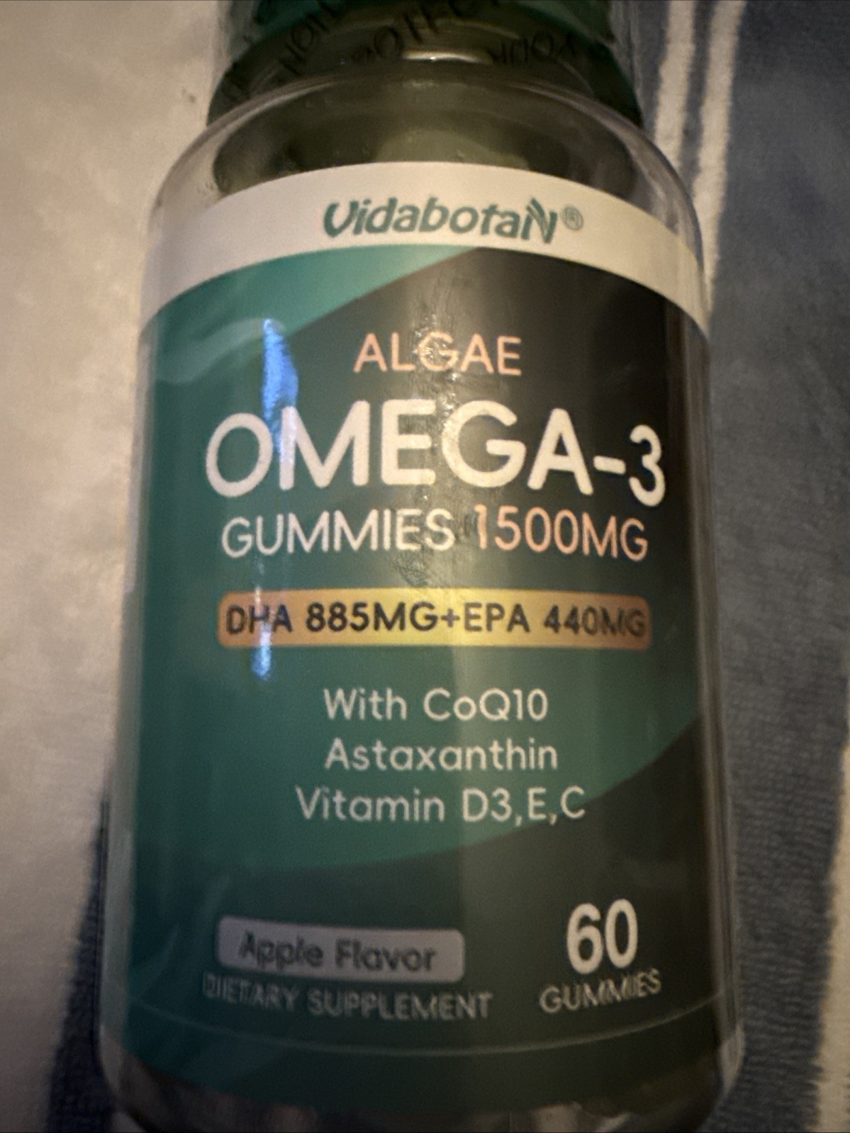 ALGAE OMEGA CoQ10 1500mg -60 Gummies / NEW & SEALED / 6-25-2027