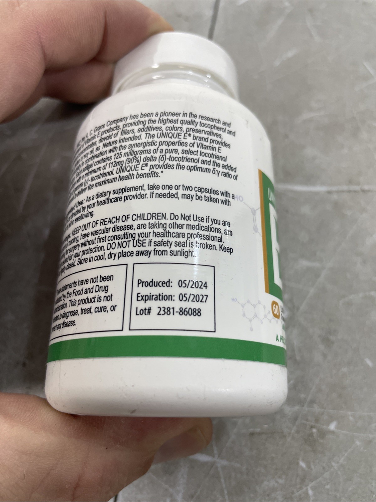 Unique E, Tocotrienol, 125 mg, 60 Easy To Swallow Softgels