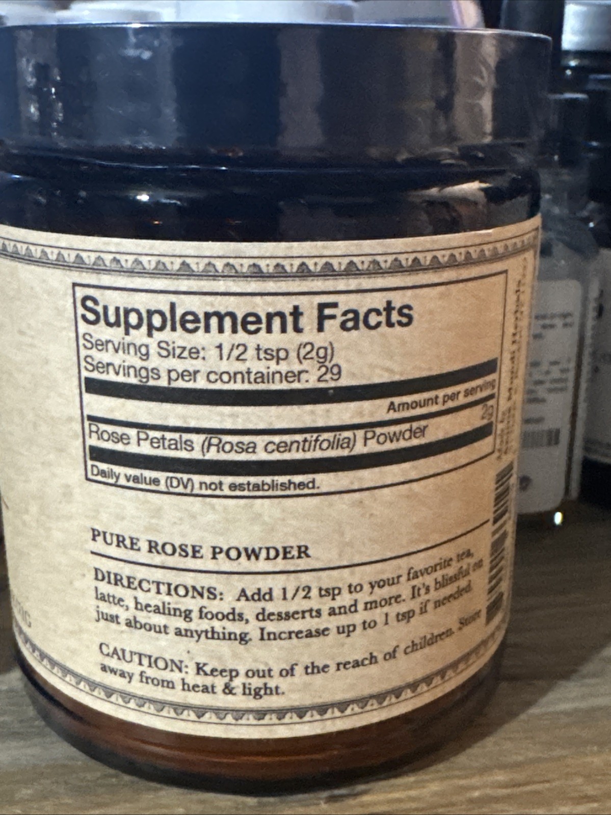 Anima Mundi Apothrcary ROSE Herbal Suplement 2.5 Oz /71g)