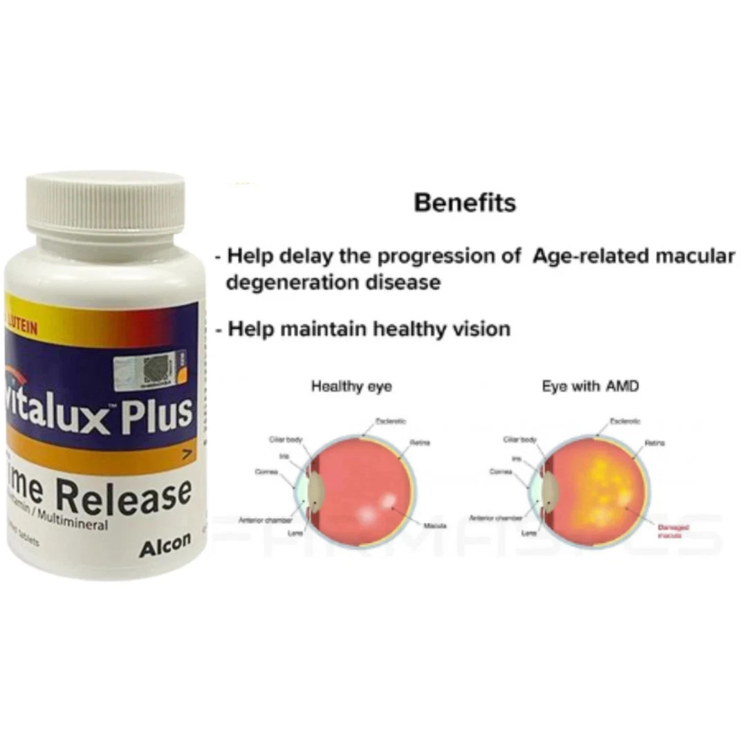 NEW! VITALUX Plus Time Release Multivitamin & Multimineral 30’s