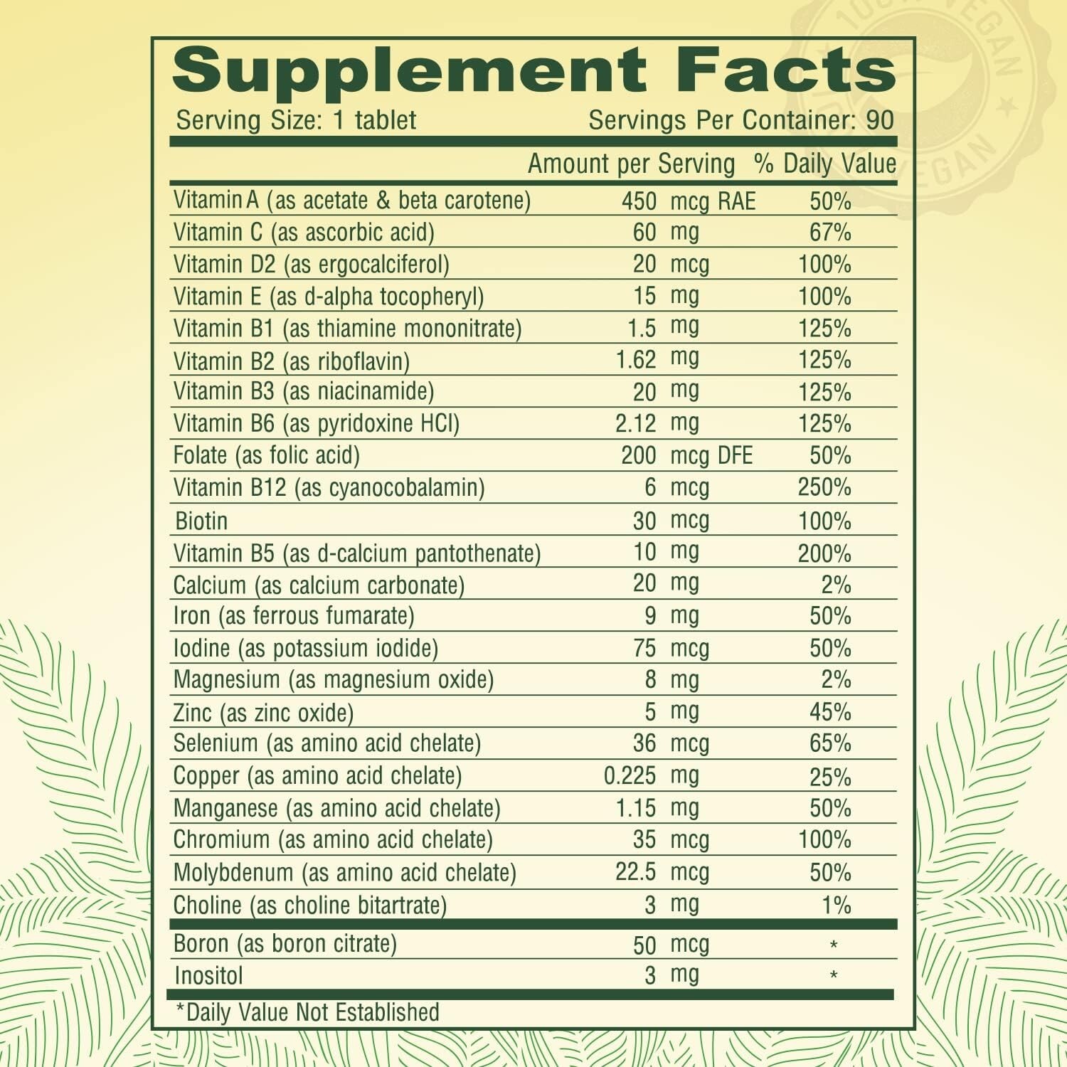 Deva Vegan Multivitamin, Mineral Supplement, Tiny Tablets, 90 Ct (2 Pack)