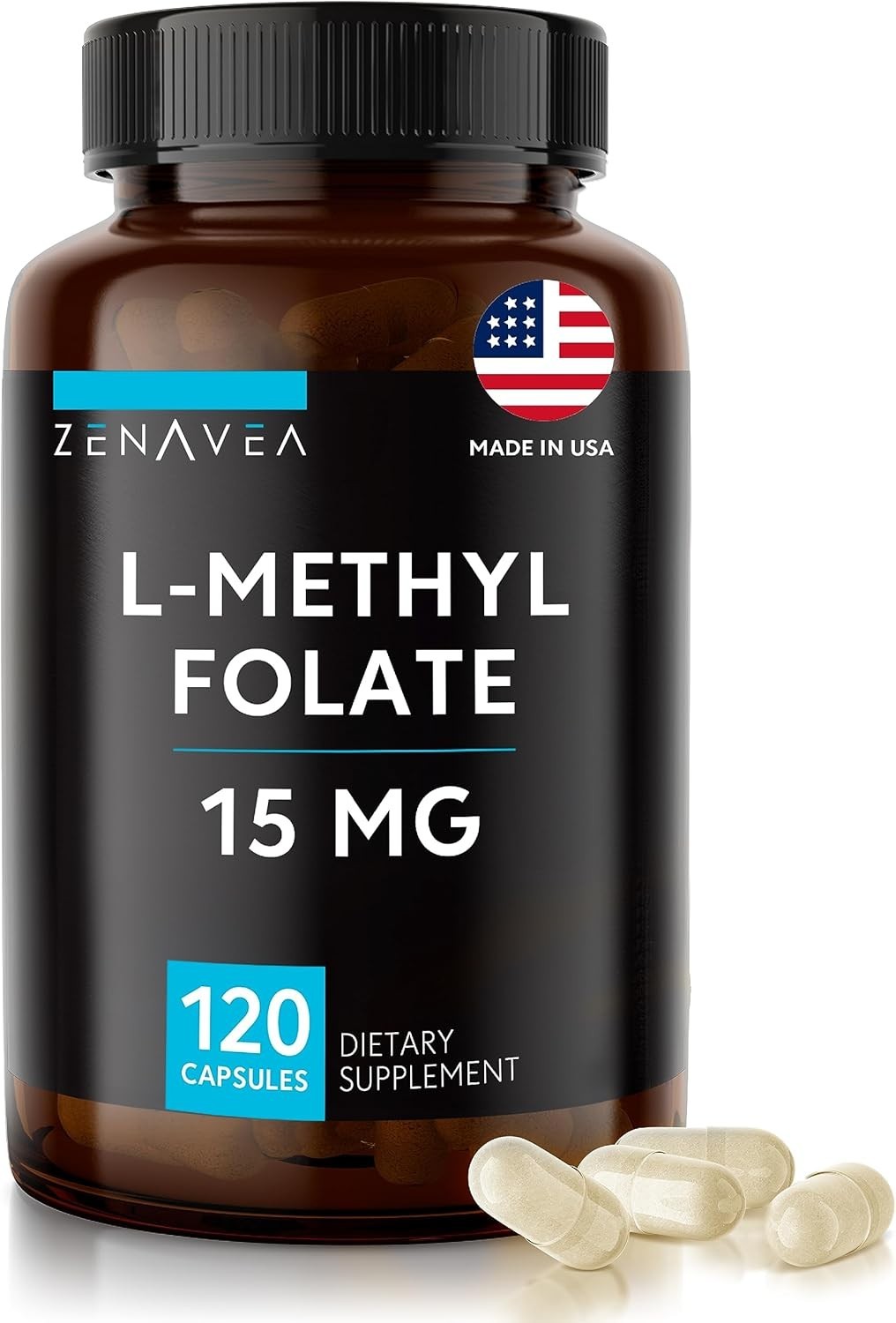 L-Methylfolate 15mg – L Methyl Folate Supplement 5-MTHF for Folic Acid Defici…