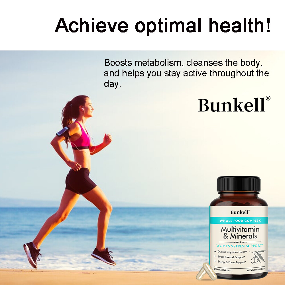 Multivitamin & Mineral 120 Capsules – Relieves stress, supports energy and focus