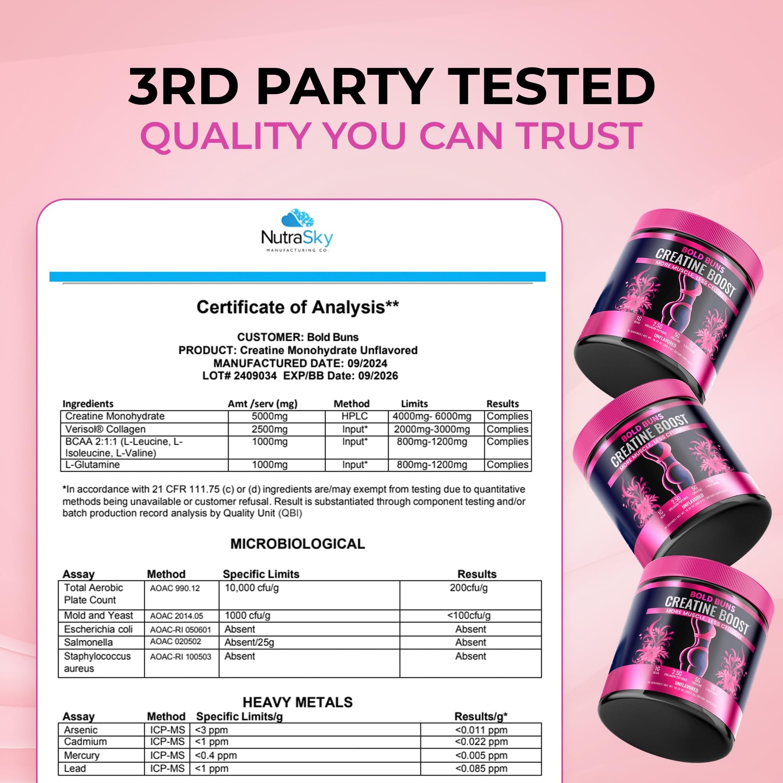 Creatine for Women – Supplement with Collagen & BCAA – Supports Muscle Developme