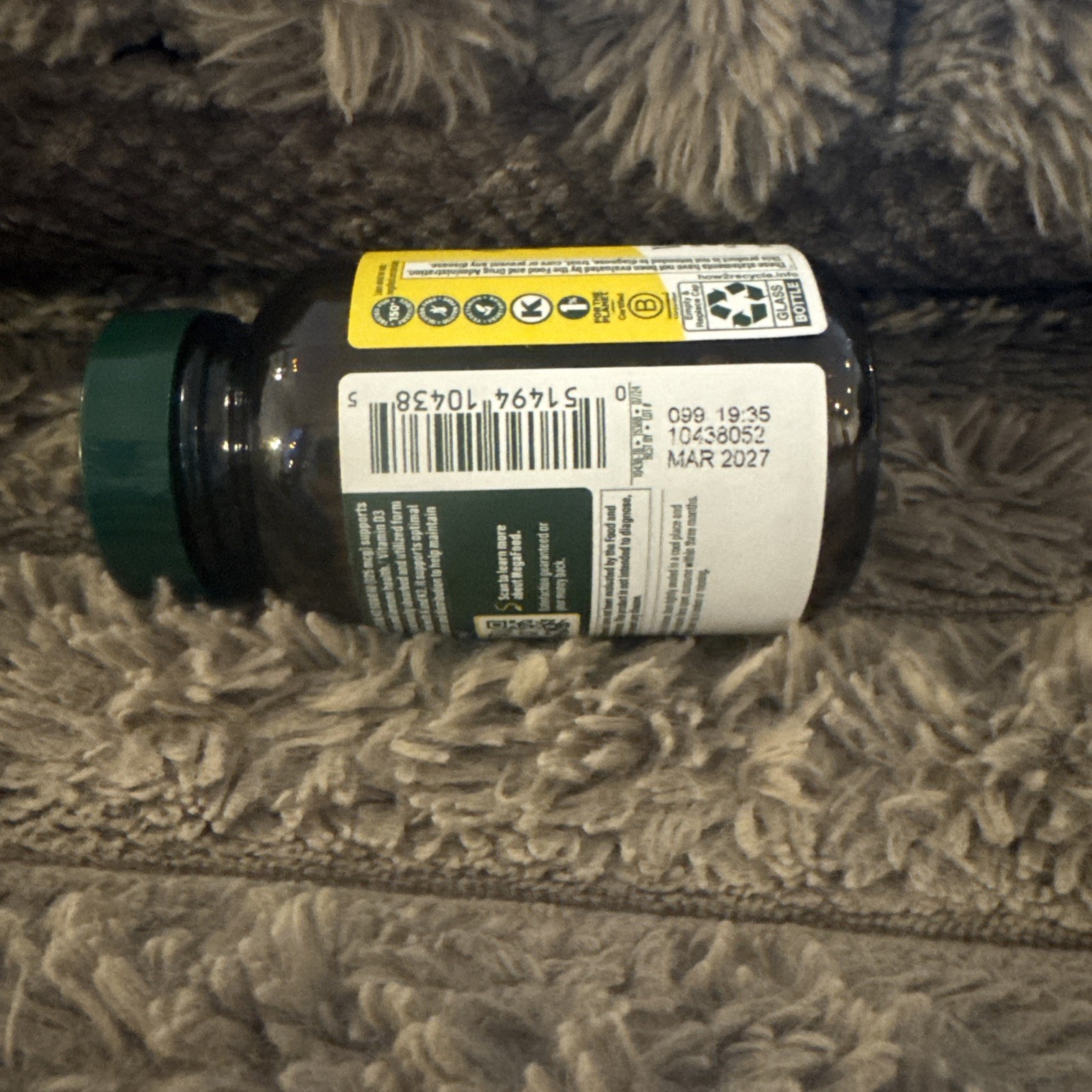 Vitamin D3 And K2 60 Caps 125 Mcg by MegaFood march 2027