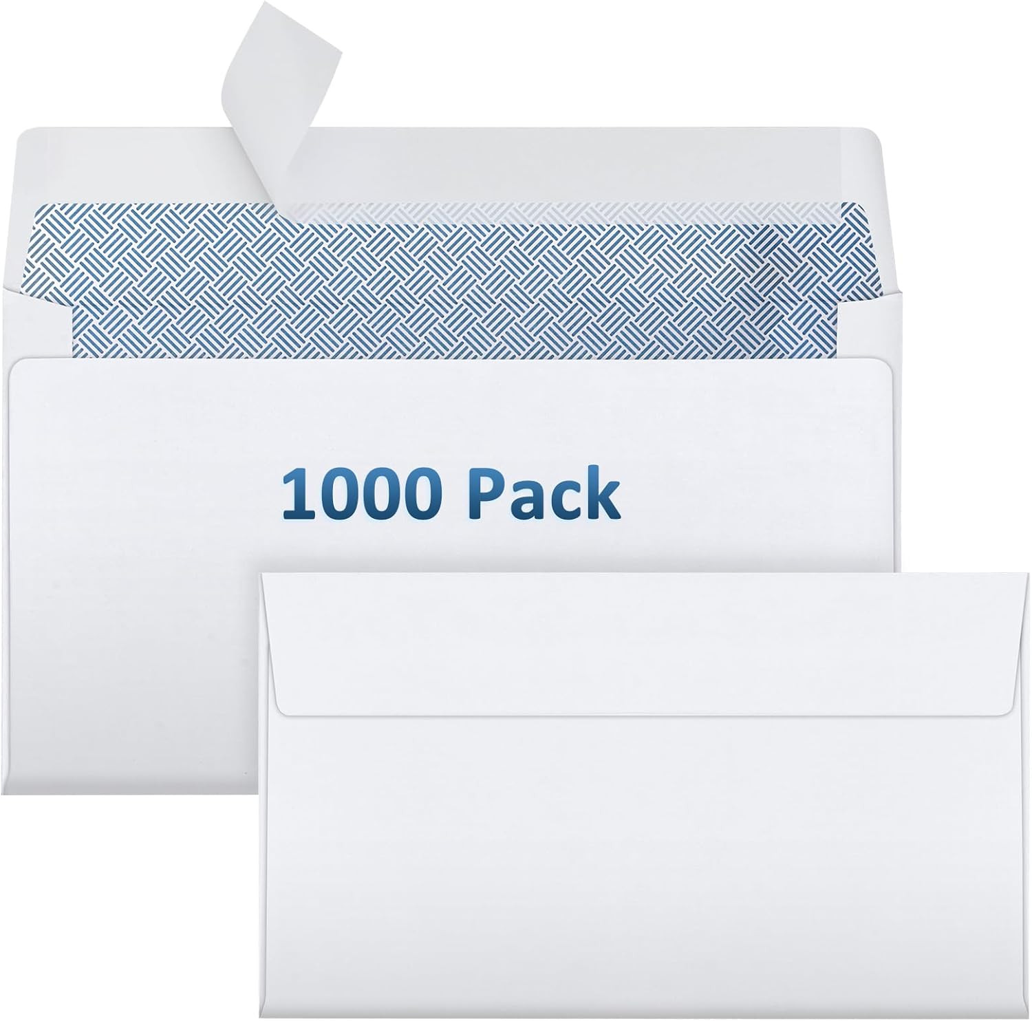 1000 Pack #6-3/4 Security Envelopes Self Seal – 3-5/8 X 6-1/2 Inch White Busines