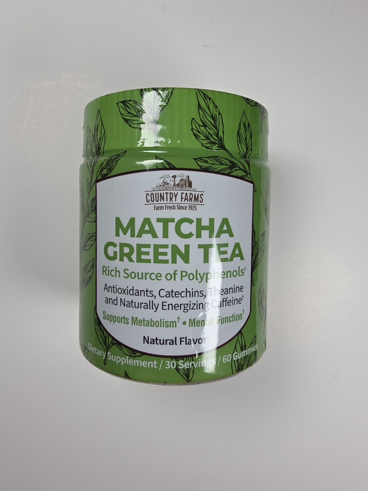 Matcha Green Tea Gummies 60 Count by Country Farms