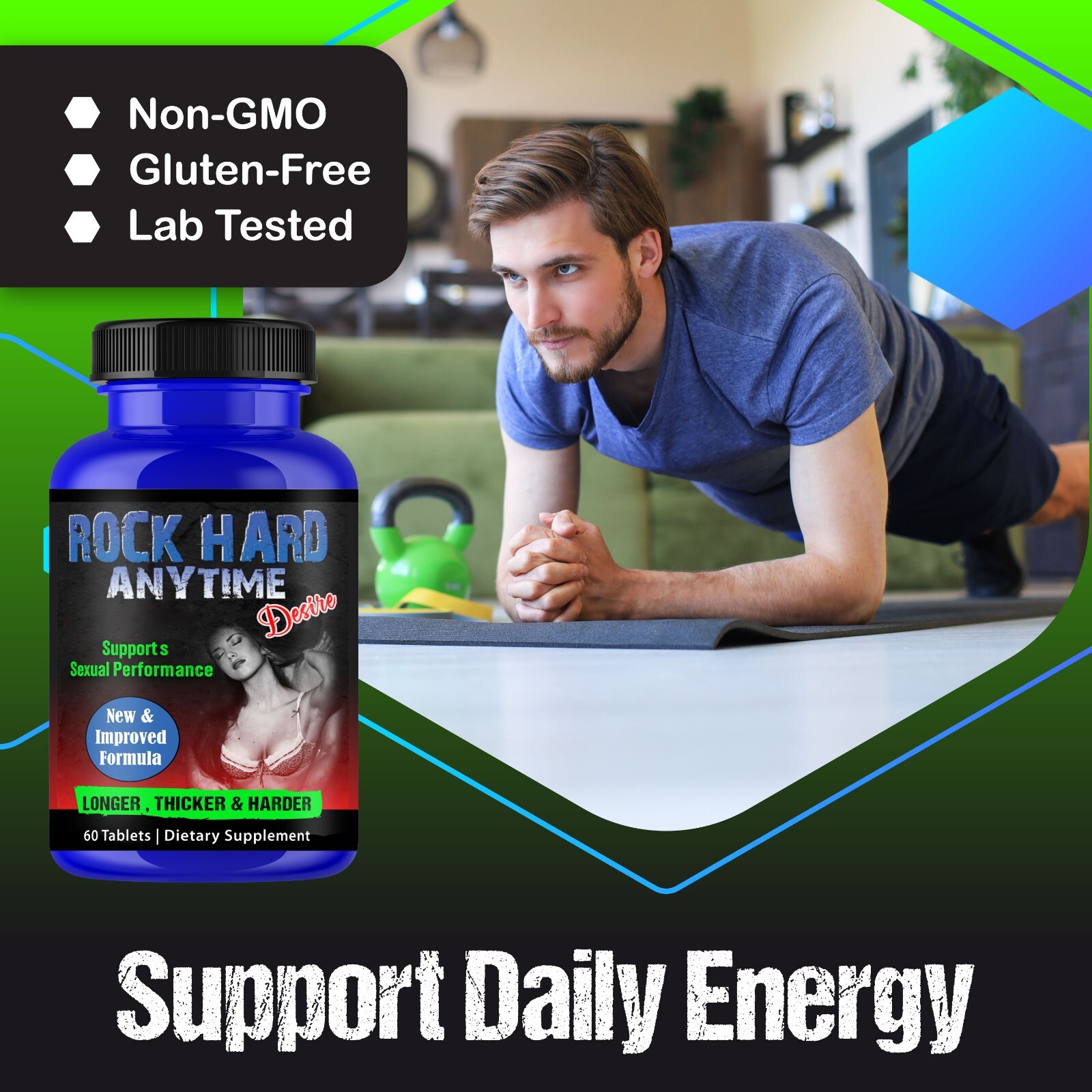 Fast Acting Male Performance Enhancement Pills Men Testosterone Booster Energy