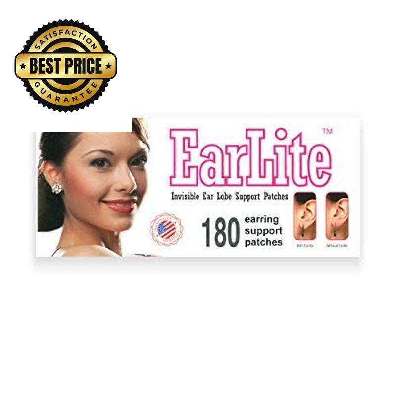EarLite 180 (60 Ea X 3 packs) Invisible Earring 60 Count (Pack of 3), CLEAR