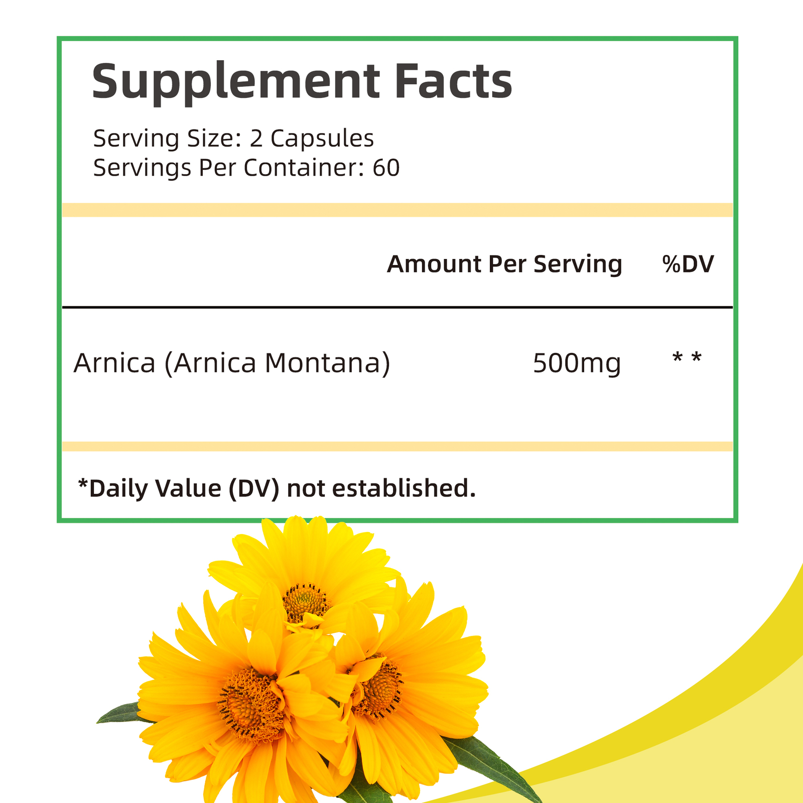 120pcs Arnica – Anti-Inflammatory, Natural Pain, Bruising and Swelling Relief