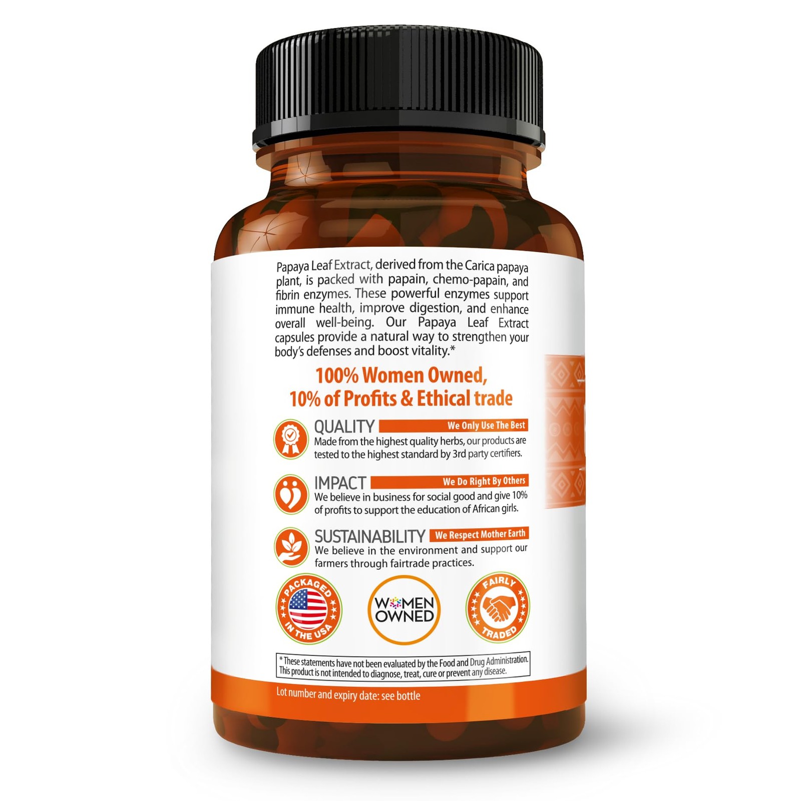 Herbal Goodness Papaya Leaf Extract Digestive Enzymes – 1 Count (Pack of 60)