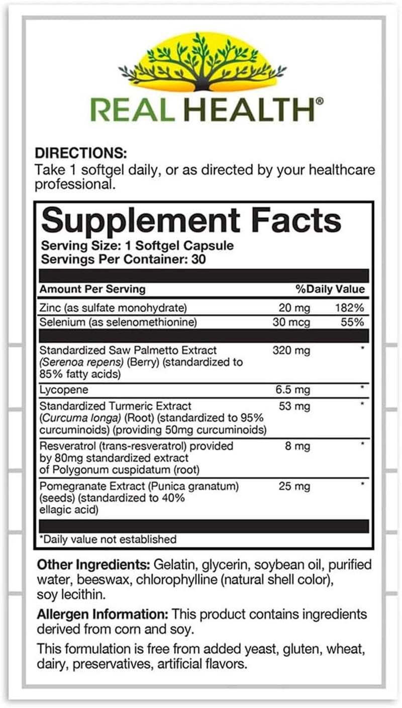 Real Health, Prostate Complete, 30 Softgels