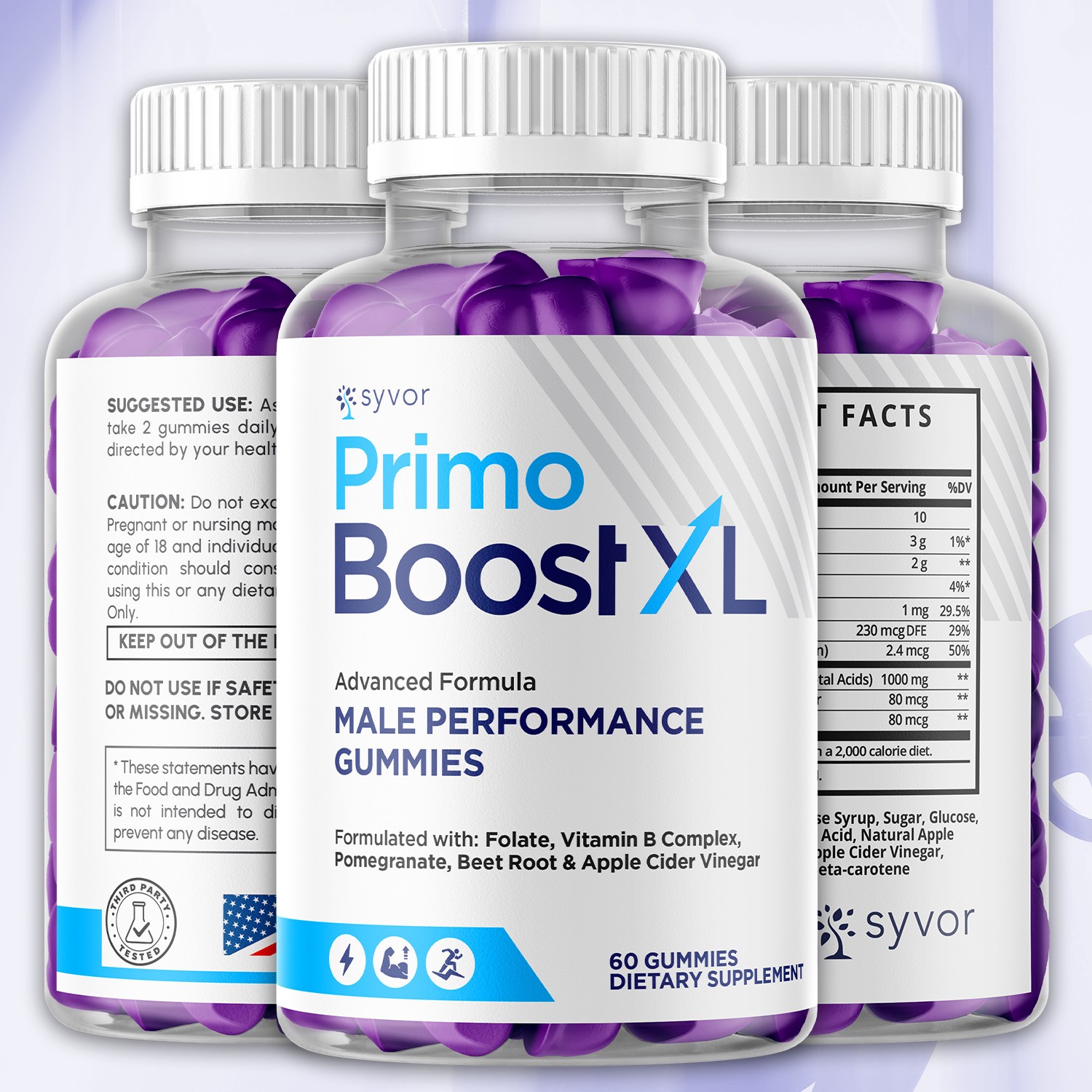 1/2/3 Pack Primo Boost XL Gummys Advanced Formula PrimoBoost XL Male Gummy